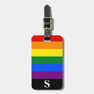 Monogram Rainbow Lesbian Gay Bisexual Transgender Gepäckanhänger