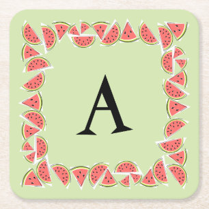 Monogram Rechteckiger Pappuntersetzer