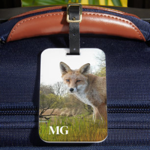 Monogram Red Fox Wildlife and Nature Gepäckanhänger
