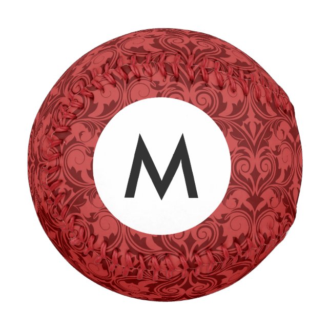 Monogram Red Wallpaper Baseball (Vorderseite Links)