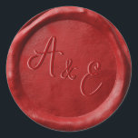 Monogram Red Wedding Wax Siegel Stickers<br><div class="desc">Monogram Red Wedding Wax Siegel Stickers</div>