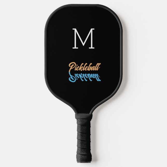 Monogram Reflection Einfach Minimalistisch modern Pickleball Schläger (Vorderseite)