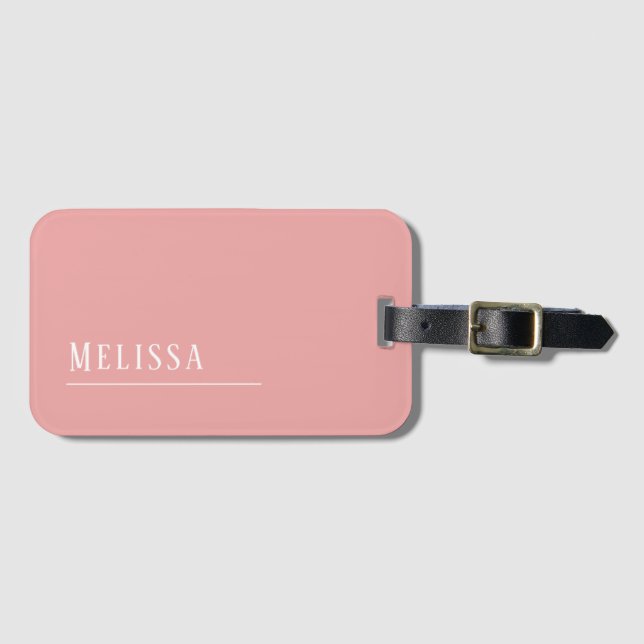 Monogram-Reise, rosa Gepäckanhänger (Vorderseite (Horizontal))