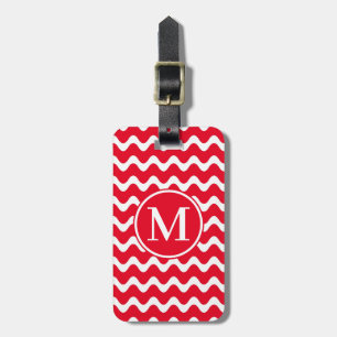 Monogram RF Rote Waves Gepäckanhänger