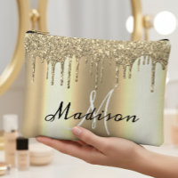 Monogram Rose Gold Glitzer Look Tropfen Girly