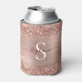 Monogram Rose Gold Imitats-Glitzer Girly Glam Dosenkühler