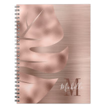 Monogram Rose Gold Leaf