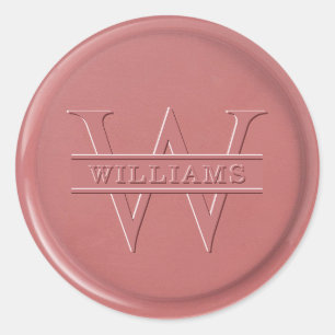 Monogram Rose Wax Siegel Sticker