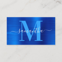 Monogram Royal Blue Shimmer Visitenkarte