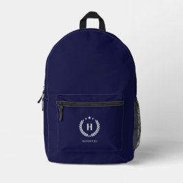  Monogram Royal Blue Stylish Modern Minimalist Bedruckter Rucksack