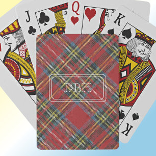 Monogram Royal Stewart Tartan Print Playing Cards Spielkarten
