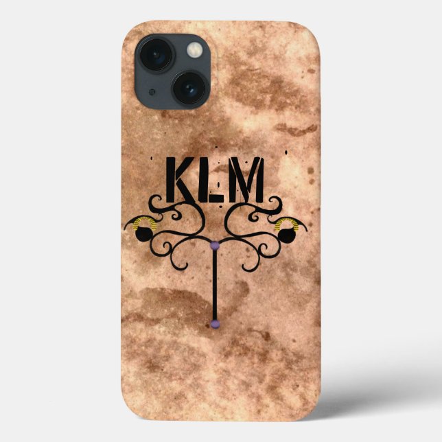 MONOGRAM ROYAL VINTAG Case-Mate iPhone HÜLLE (Rückseite)