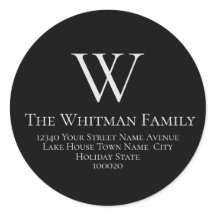 Monogram-Rücksendeadresse