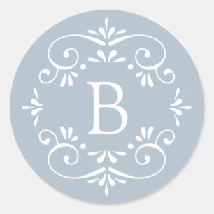 Monogram Runder Aufkleber