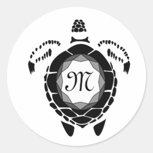 Monogram Runder Aufkleber
