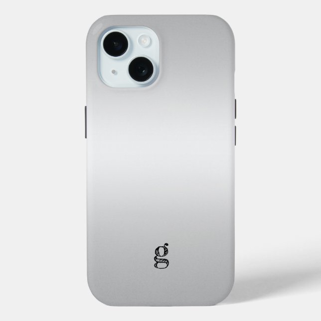 Monogram Rustic Aquamarin Gray Customize Unisex Case-Mate iPhone Hülle (Rückseite)