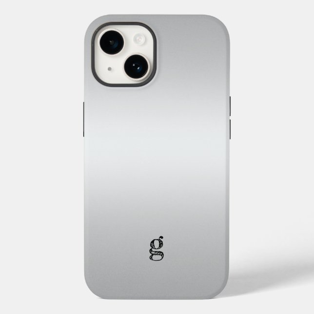 Monogram Rustic Aquamarin Gray Customize Unisex Case-Mate iPhone Hülle (Rückseite)