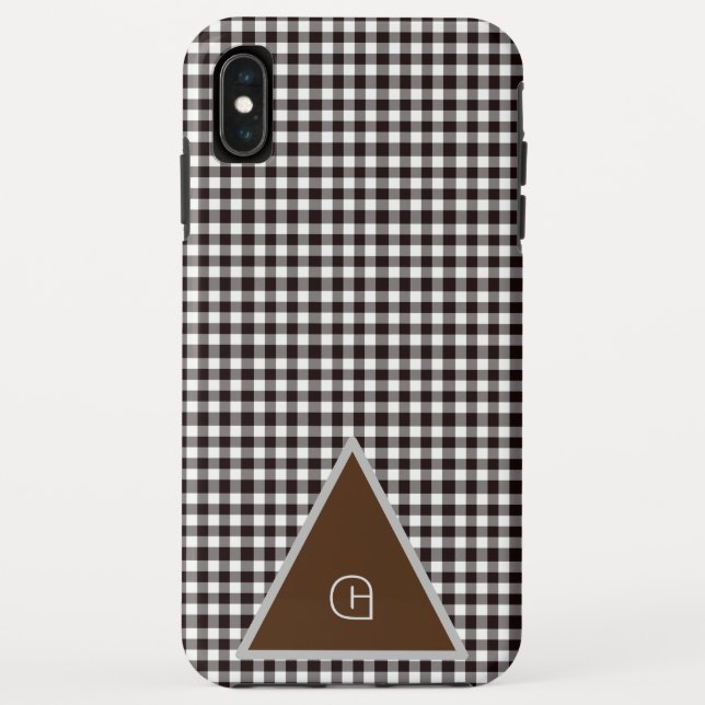 Monogram Rustic Chic Kariert Case-Mate iPhone Hülle (Rückseite)