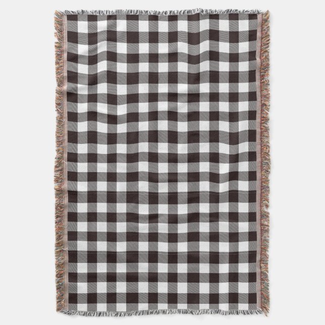 Monogram Rustic Chic Kariert Decke (Vorderseite Vertikal)