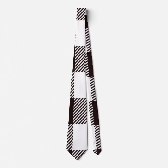 Monogram Rustic Chic Kariert Neck Tie Krawatte (Vorderseite)