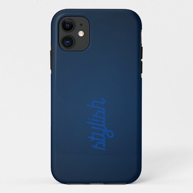 Monogram Rustic ]Dark Blue Case-Mate iPhone Hülle (Rückseite)