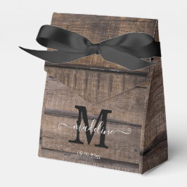 Monogram Rustic Wedding Brautparty Geburtstag Geschenkschachtel