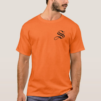 Monogram S Athletic Orange personalisieren T-Shirt