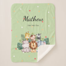 Monogram Safari design l Adorable polka dots Green