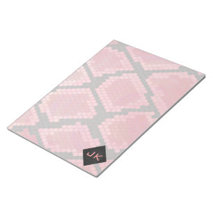 Monogram Schlange Schwarz und Rot Notizblock