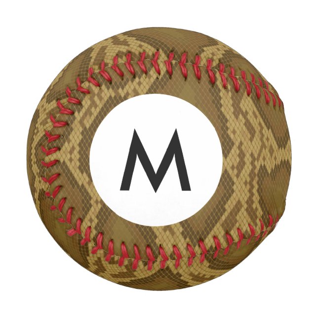 Monogram Schlangenhaut, Reptilmuster Baseball (Vorderseite Links)