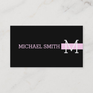 Monogram Schlicht Black Modern Shampoo #2 Visitenkarte