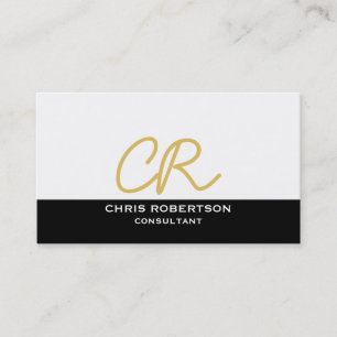 Monogram Schlicht Modern Consultant Business Card Visitenkarte
