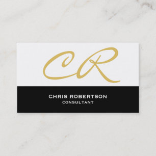 Monogram Schlicht Modern Consultant Business Card Visitenkarte