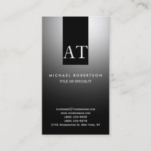 Monogram Schlicht Simple Consultant Business Card Visitenkarte