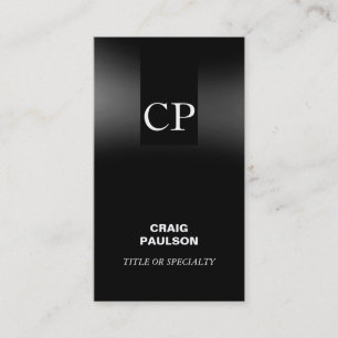 Monogram Schlicht Simple Consultant Business Card Visitenkarte