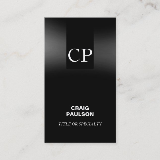 Monogram Schlicht Simple Consultant Business Card Visitenkarte (Vorderseite)