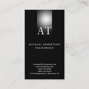 Monogram Schlicht Simple Consultant Business Card Visitenkarte