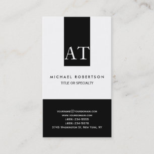 Monogram Schlicht Simple Consultant Business Card Visitenkarte
