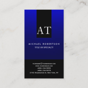 Monogram Schlicht Simple Consultant Business Card Visitenkarte