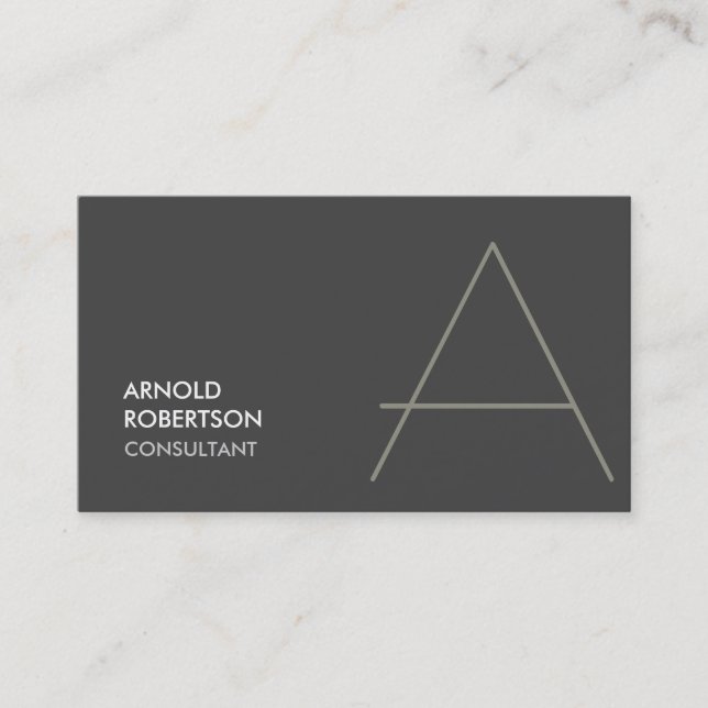 Monogram Schlicht Trendy Chic Business Card Visitenkarte (Vorderseite)