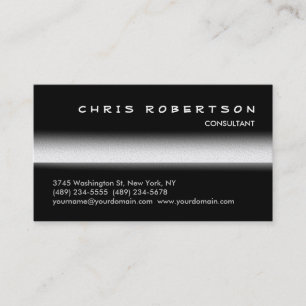 Monogram Schwarz-weiß Gray Trendy Business Card Visitenkarte