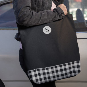 Monogram Schwarz-weiß Kariert Gingham Scottish