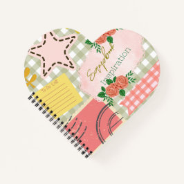 Monogram Scrapbook Inspiration Modernes Retro Rosa Notizbuch