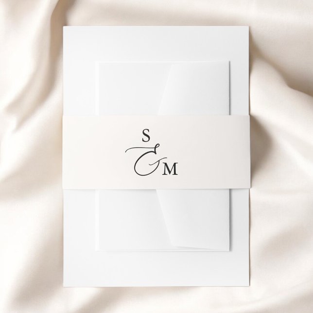 Monogram Script Ampersand Elegant Einladungsbanderole (Von Creator hochgeladen)