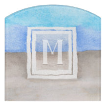 Monogram Sea & Sand Blue und Tan