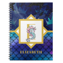 Monogram Seepferd Unicorn Sea Mermaid Scales