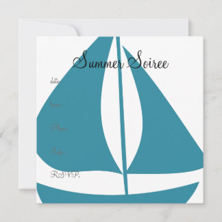 Monogram Segelboot Einladung