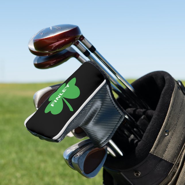 Monogram Shamrock Putter Golf Headcover (In Situ)