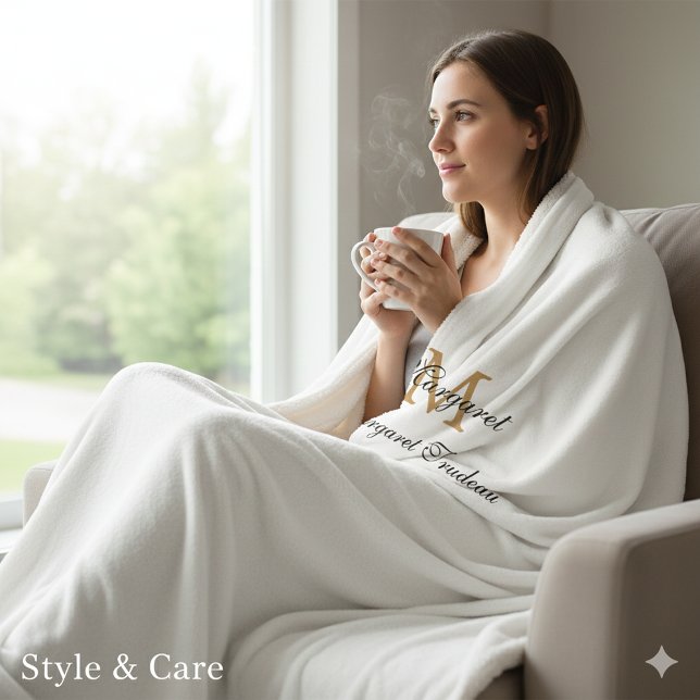 Monogram Sherpa Blanket with Custom Name Sherpadecke (Monogram Sherpa Blanket with Custom Name)