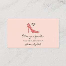Monogram Shoes Red Heelses Logo Shop QR Rose Visitenkarte